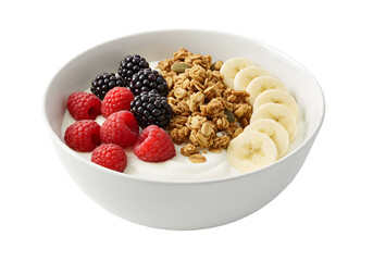 Delicious Yogurt Parfait Recipe: Granola, Berries & Banana transparent background