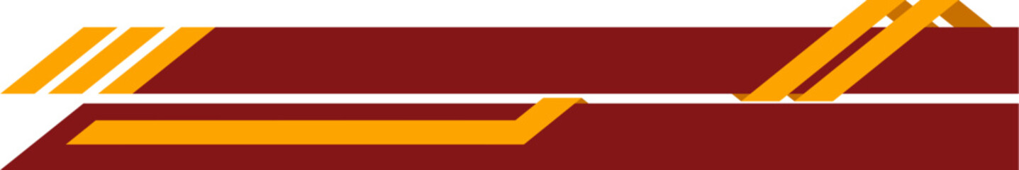 Naklejka premium Red Geometric Footer Shape