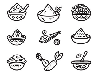 Close up of injera with spicy stew on Ethiopian platter