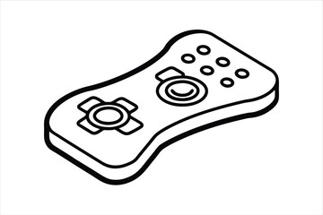 Outline Game Controller Vector Illustration for Digital Creators