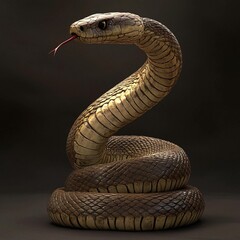 Fototapeta premium snake on a white background