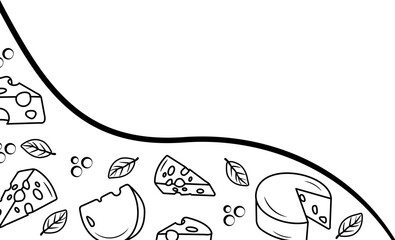 Cheese Sketch Line Art Corner