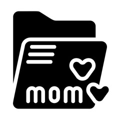 Mom File Solid Icon