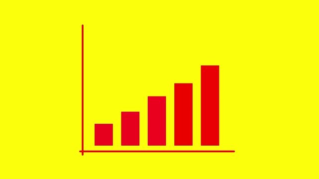 Business growth concept in graph chart showing marketing sales profit increasing to future target . growing business concept. Clean Hi-tech style technology chart with a grid.