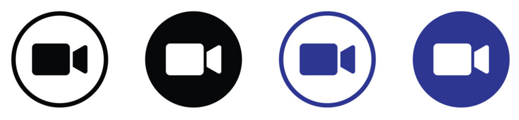 video camera vector icon. video camera icon for streaming. facetime icons. video call sign. video recording sign. camcorder sign. movie sign. 