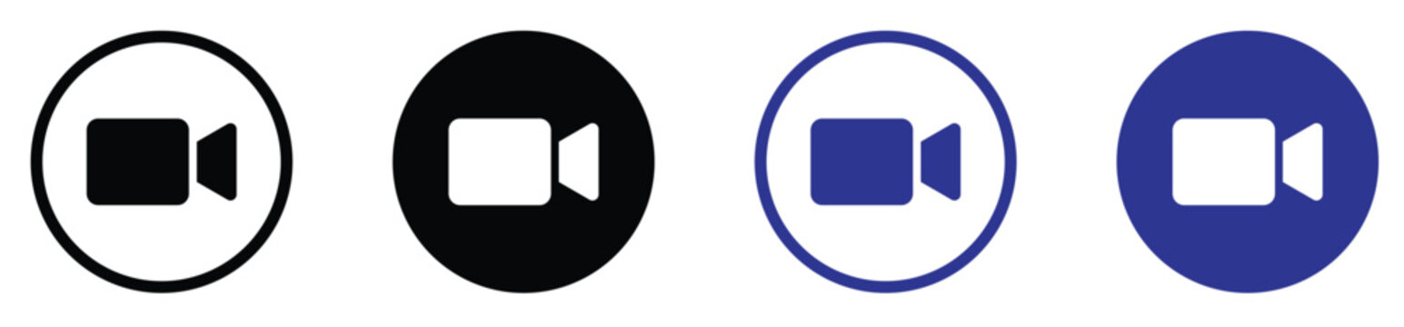 video camera vector icon. video camera icon for streaming. facetime icons. video call sign. video recording sign. camcorder sign. movie sign. 