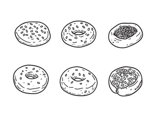 Freshly Baked Kolache Pastries on Wooden Surface