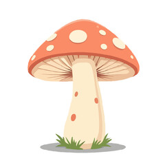 Iconic Rain Forest Mushroom Illustration