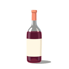 Iconic 3D Wine Bottle Illustration