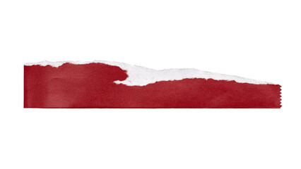 red torn or ripped paper isolated on transparent png background,realistic torn paper edges