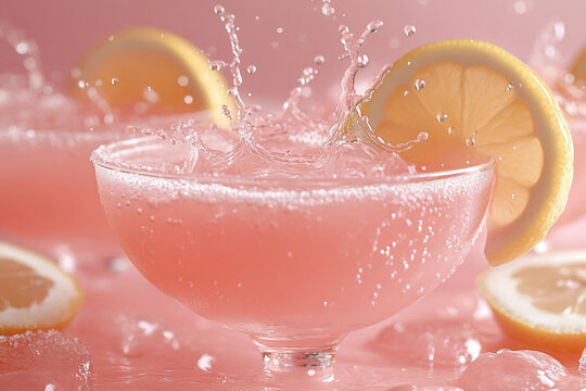 Colorful selection of classic and unusual cocktails with garnish on bar counter in elegant glasses, generative ai