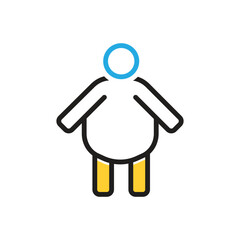 Multi color icon for fat