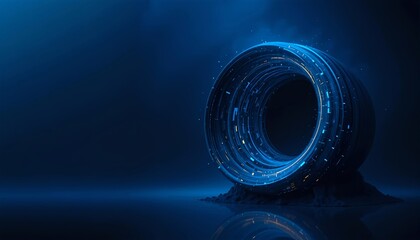 Circled background image, future technology, abstract, light, gradation, digital, banner texture advertising poster