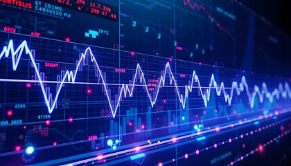 Pulsing Fintech Pulse futuristic background