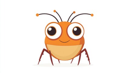 Cute cartoon orange bug