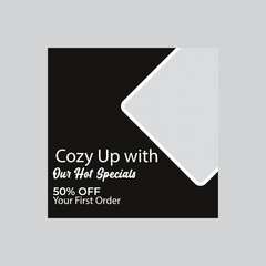 Minimalist Social Media Template With Hot Specials Discount Offer Promotion