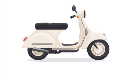 Fototapeta premium Retro scooter illustration