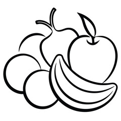 vector illustration of an apple on white background