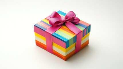 Obraz premium Colorful gift box with a vibrant bow