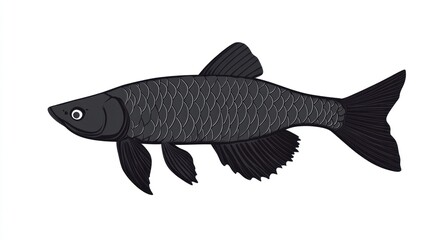 Obraz premium Black fish illustration