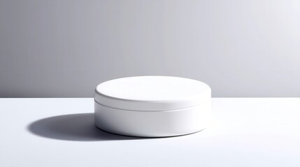 Minimalist object with subtle shadow, clean and focused on white, embodying simplicity and precision