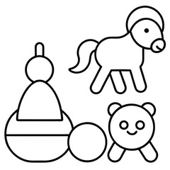 vector illustration of a cartoon horse