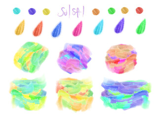 水彩背景セット