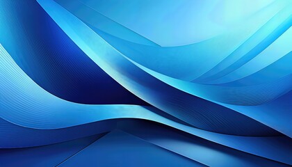 A Vibrant Blue Abstract Masterpiece Geometric Lines Meet Soft Gradients in a Bold, Clean Palette, Creating an Energizing Atmosphere for Digital Art, Home Decor, or Design Inspiration