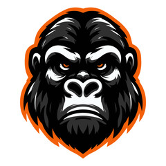 Gorilla vector and illustration isolated on white background.