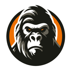 Gorilla vector and illustration isolated on white background.