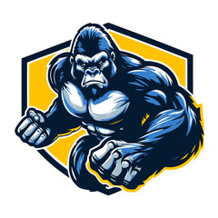 Gorilla vector and illustration isolated on white background.
