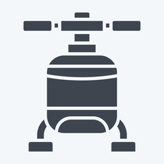 Icon Helicopter. related to Vehicle symbol. glyph style. editable