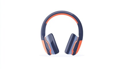 Fototapeta premium Over-ear headphones illustration (1)