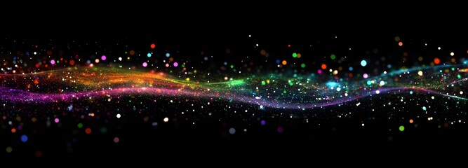 Obraz premium Color glowing special effect particle image