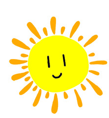 sole sorridente stilizzato