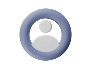 profile icon 3d illustration render