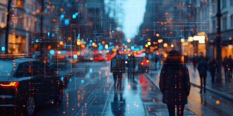 Autonomous self driving cars communicating with city infrastructure and sharing data with pedestrians