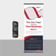 stylish company business roll up banner design