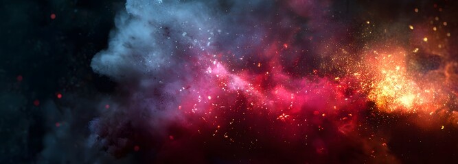 Naklejka premium Special effect particle image on black background