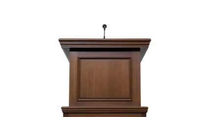 The Podium: A symbol of authority and eloquence, presented as a traditional wooden podium with a microphone, the perfect focal point for conveying messages and sparking conversations. 