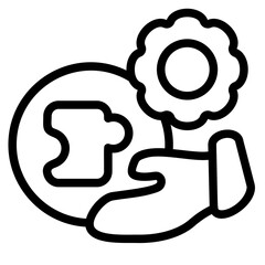 Complement Line Icon