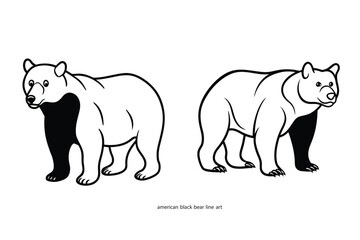 american black bear simple art