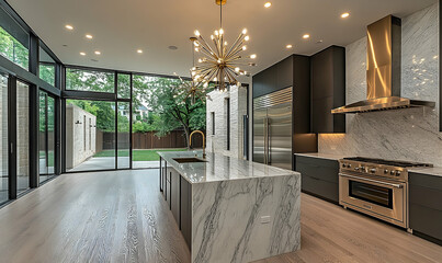 Modern kitchen interior design sleek countertops spacious layout