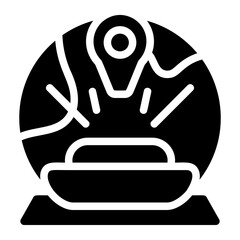 Virtual Map Solid Icon