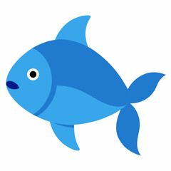 vector illustration of a cartoon shark