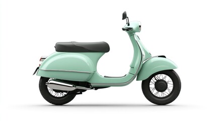Mint green vintage scooter