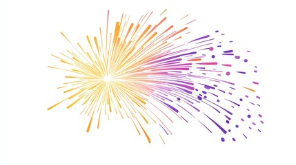 Obraz premium Abstract burst of vibrant colors radiating outward