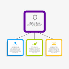 Circular 3 Step Infographic with Colorful Icons