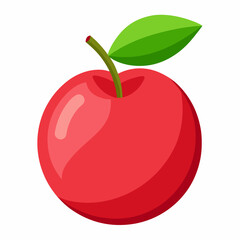red apple vector illustration