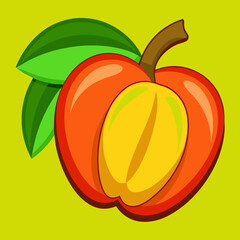 vector illustration of an apple